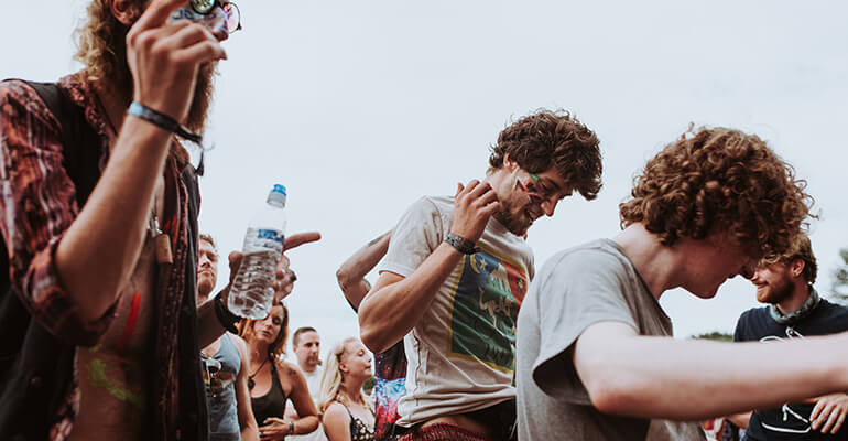 guys celebrating stress-free