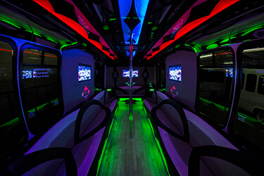 Spacious party bus